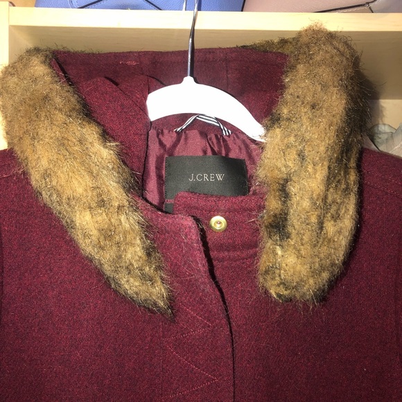 NWT J Crew Heather Fire Red Chateau Parka Stadium Cloth 10 - Picture 4 of 9